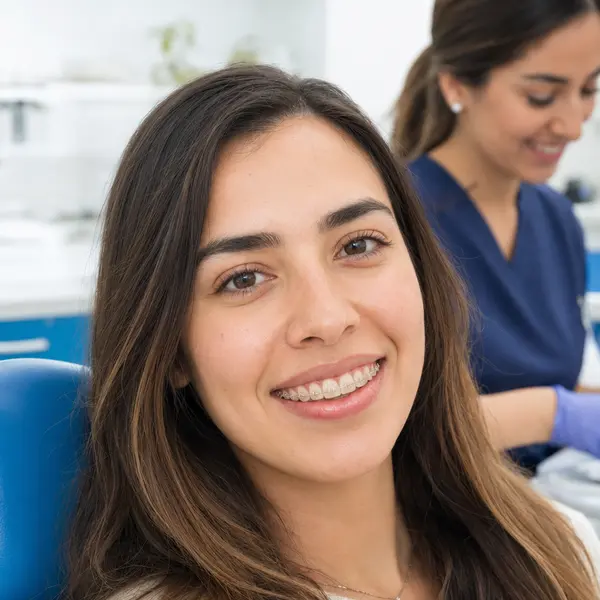 Etapa de evaluación inicial con brackets cerámicos