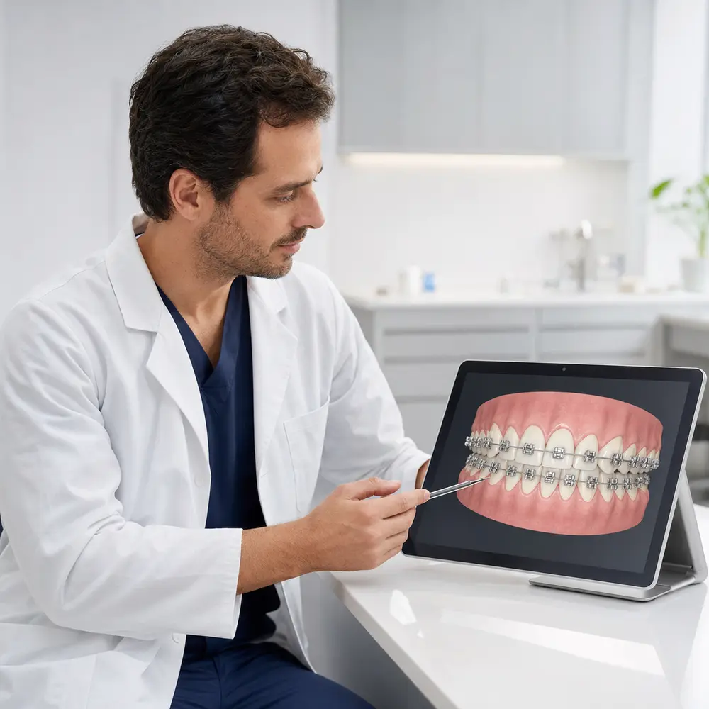 Etapa de planificación personalizada del tratamiento con brackets