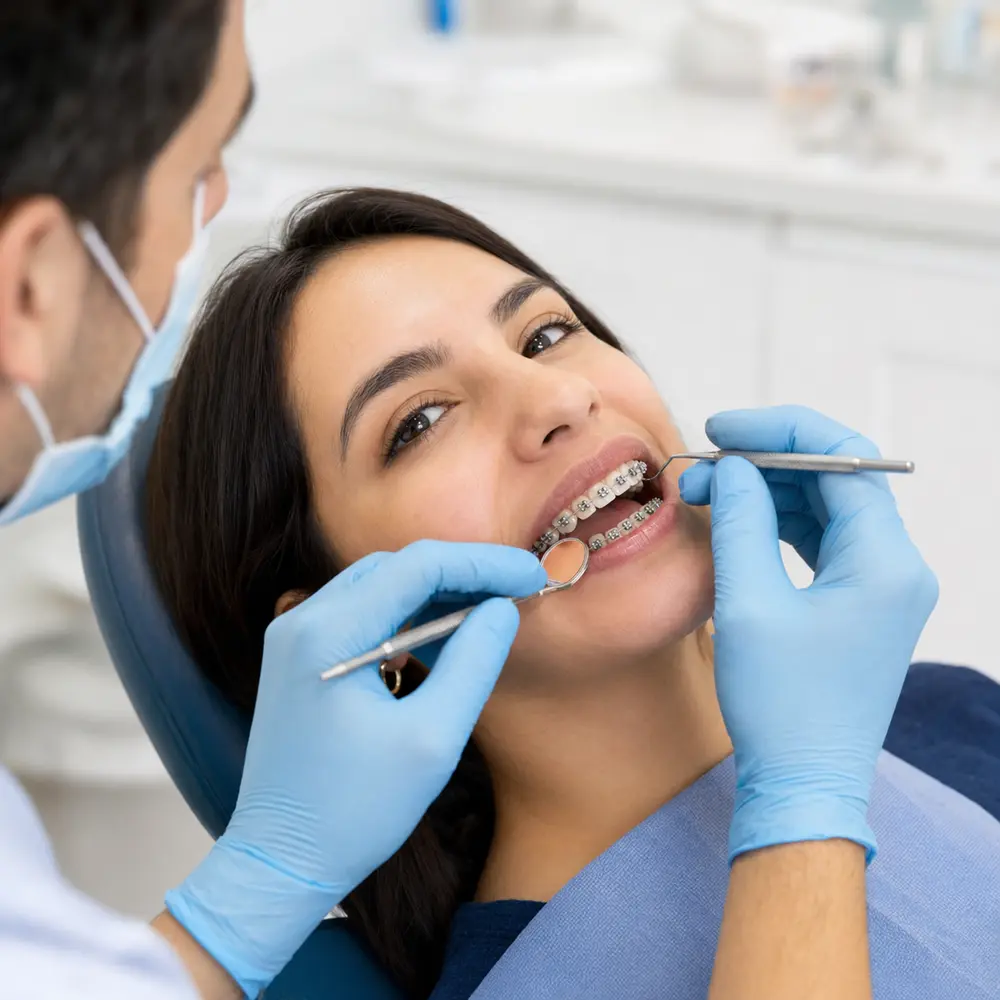 Etapa de controles y seguimiento del tratamiento con brackets