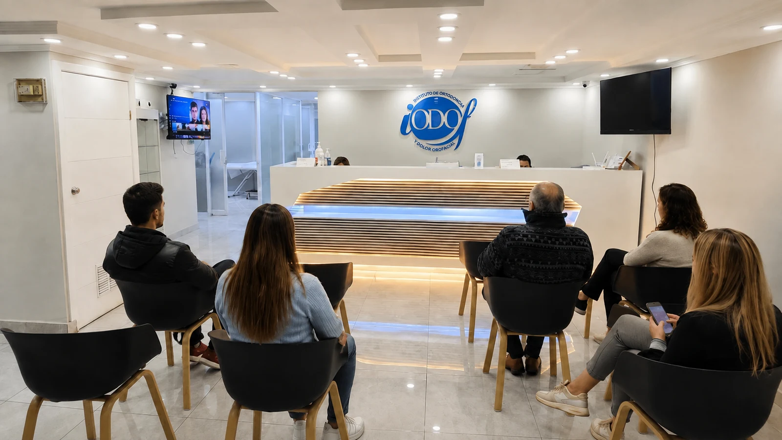 Sala de espera de la sucursal IODOF Providencia