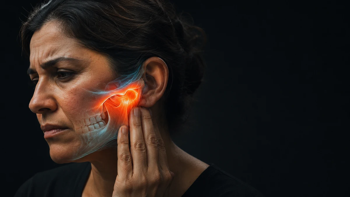 Paciente con dolor en la articulación temporomandibular